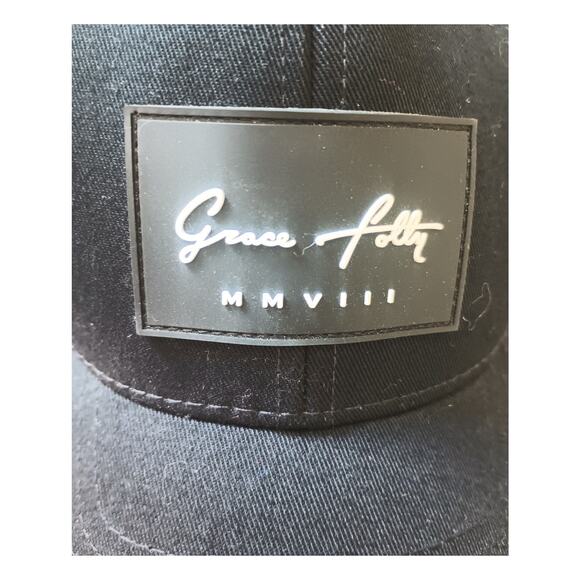 Grace Folly MMVIII Trucker Hat Cap Snap Back, Mesh Palm Trees - Picture 6 of 6